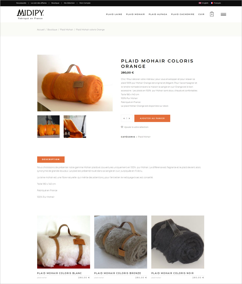 Agence-de-communication-Montauban-82-Couleur-Pollen_site web e-commerce Midipy produit