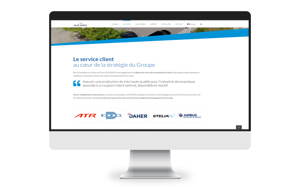 Agence-de-communication-Montauban-82-Couleur-Pollen_création site internet Sud Aero Service clients